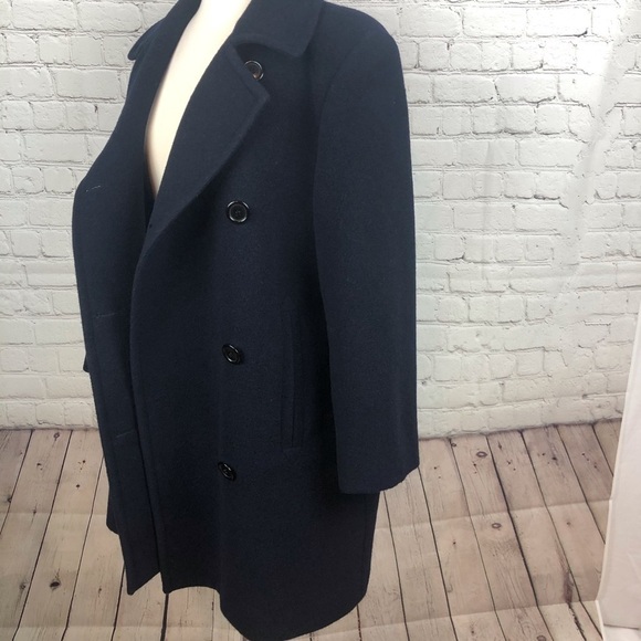 Jones New York Country Pea Coat Navy Blue Size P - Picture 8 of 8